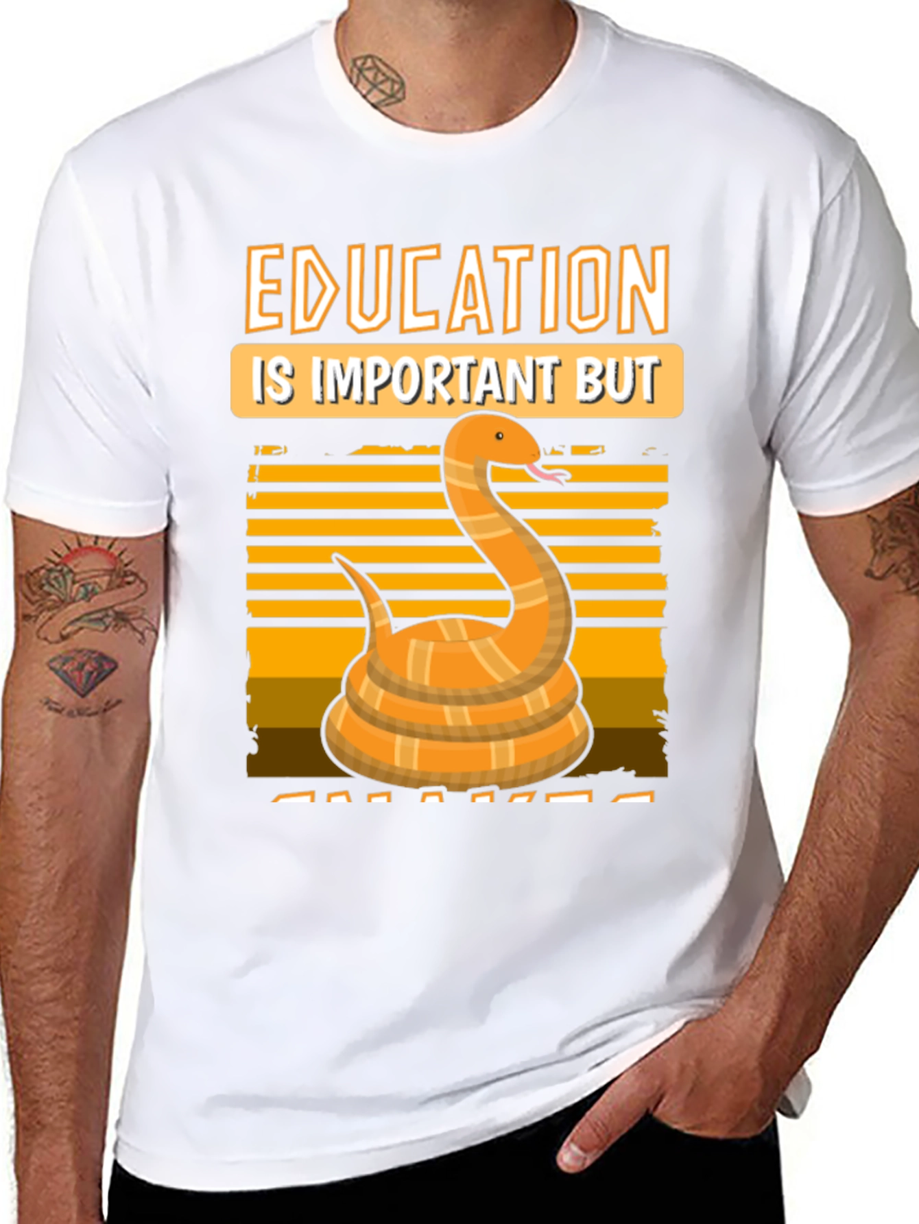 Education is Important But Snakes T-Shirt