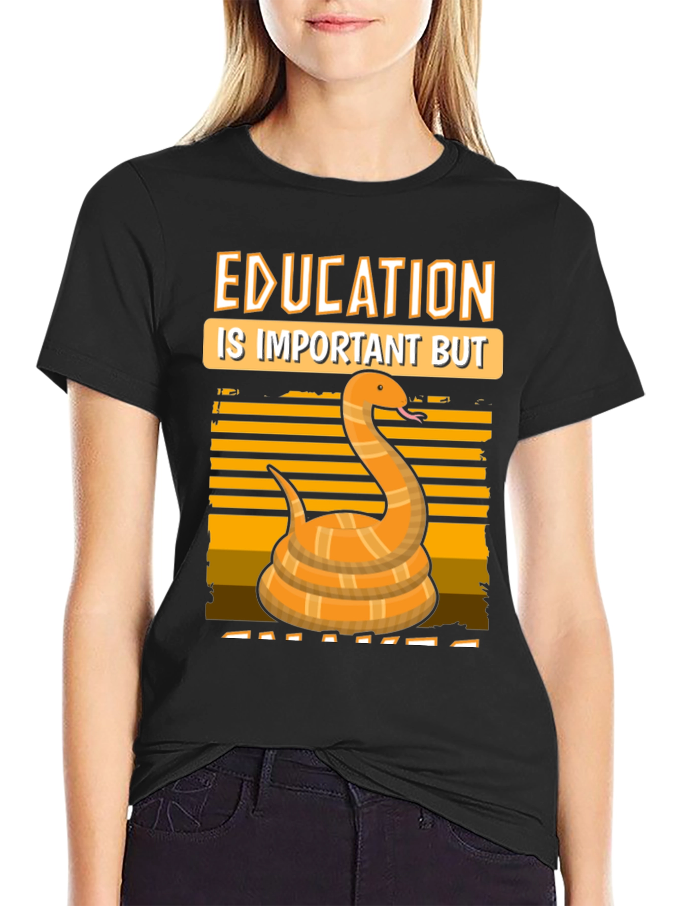 Education is Important But Snakes T-Shirt