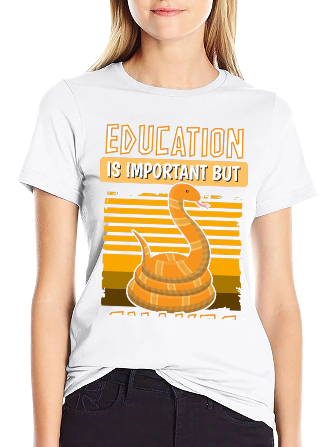 Education is Important But Snakes T-Shirt