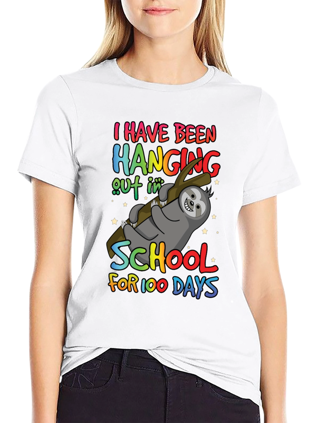 100 Days of School Sloth T-Shirt