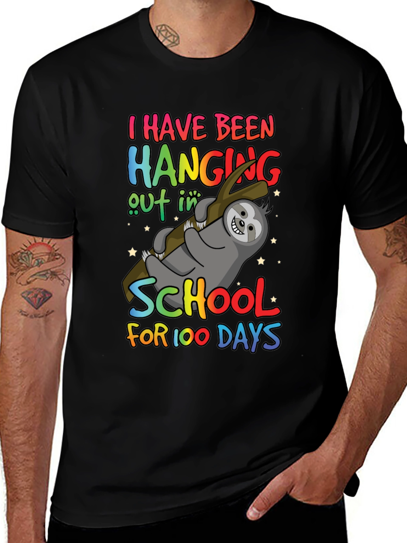 100 Days of School Sloth T-Shirt