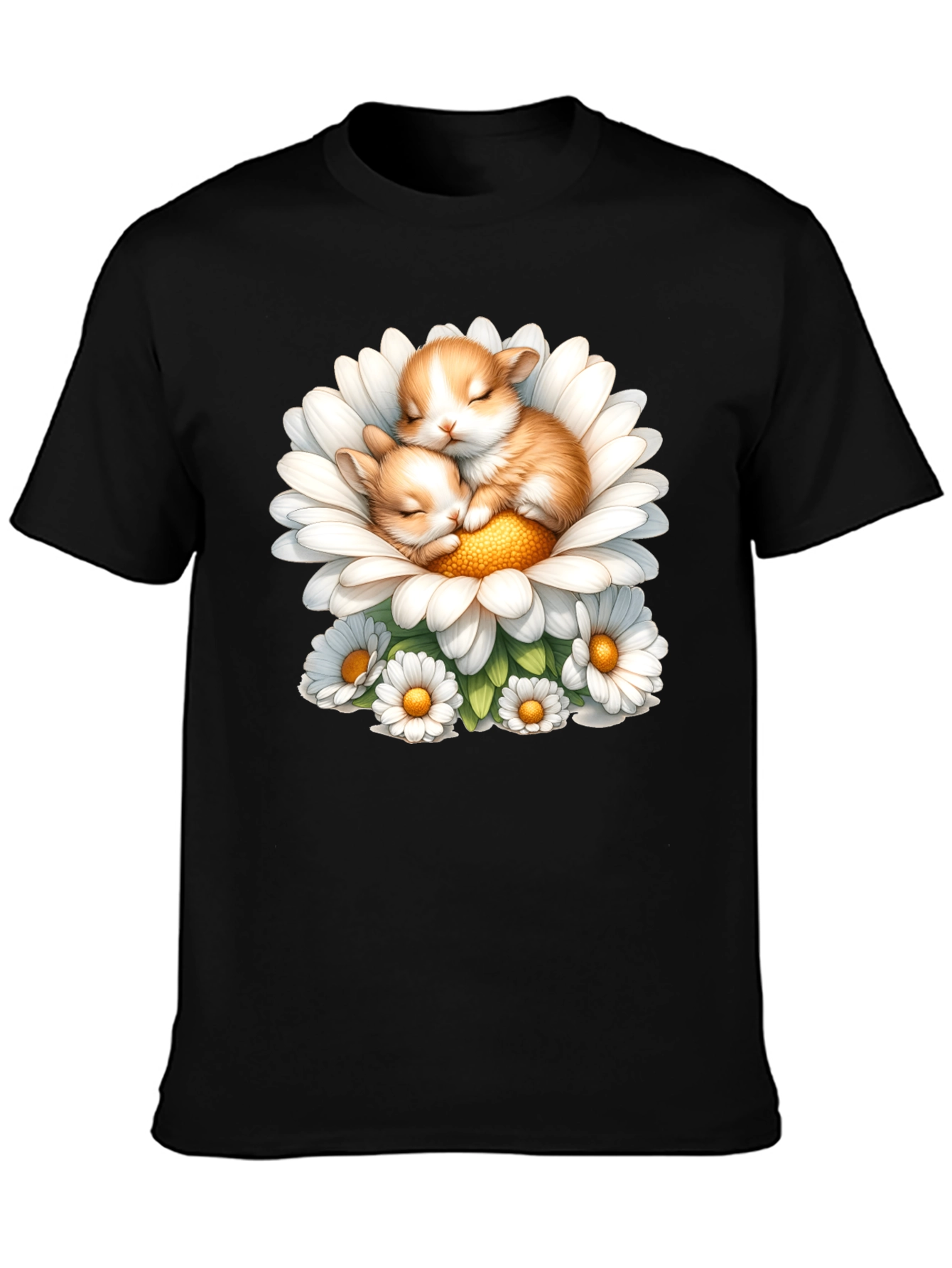 Cute Kittens in Daisy T-Shirt