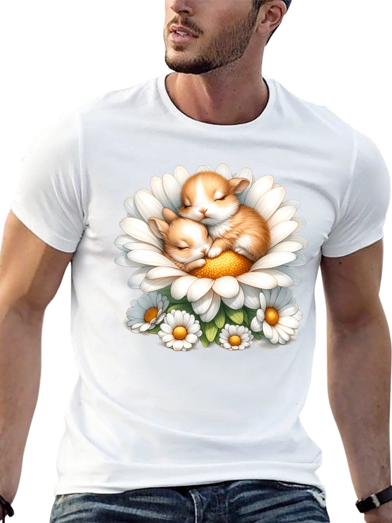 Cute Kittens in Daisy T-Shirt