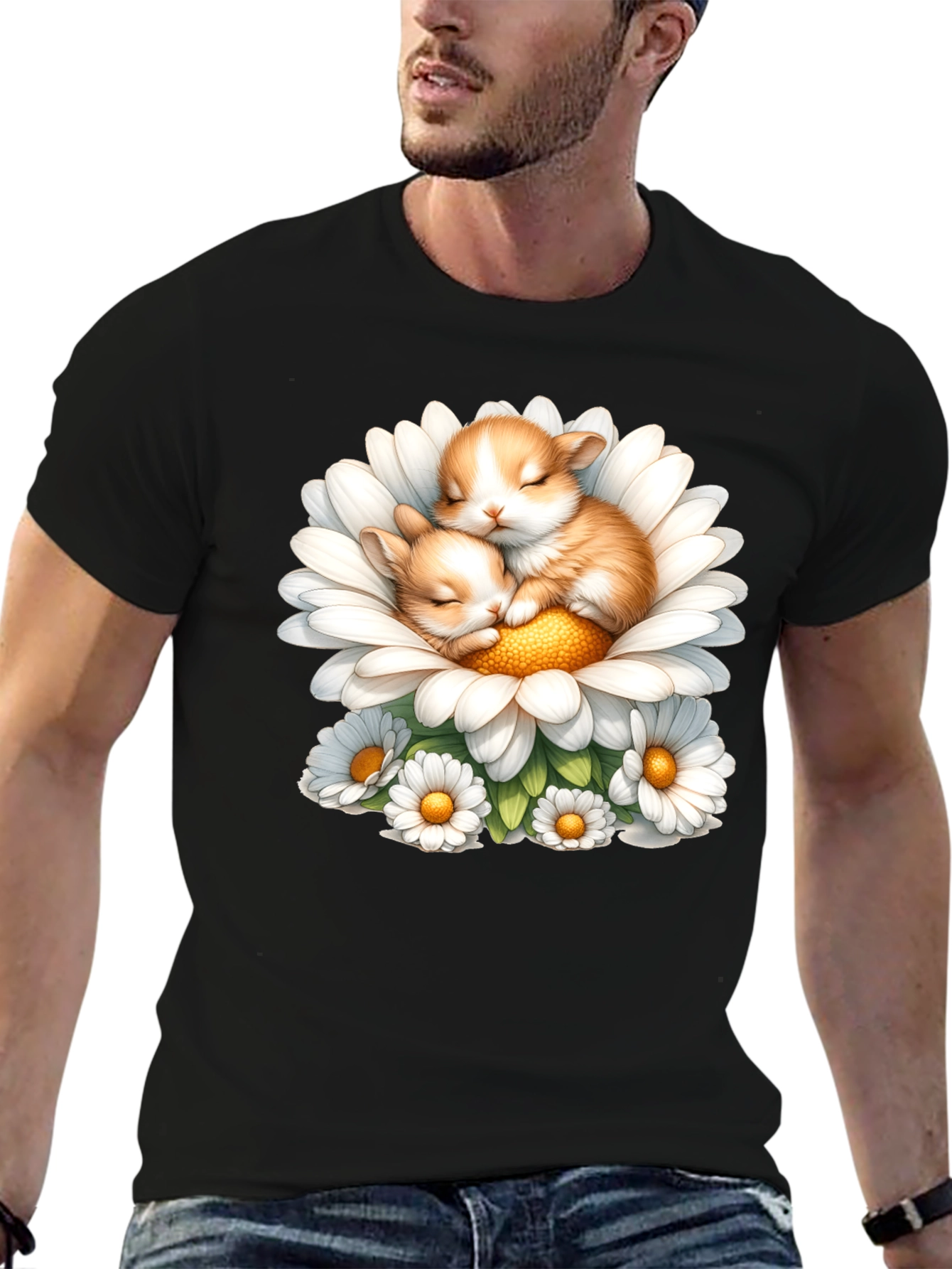 Cute Kittens in Daisy T-Shirt