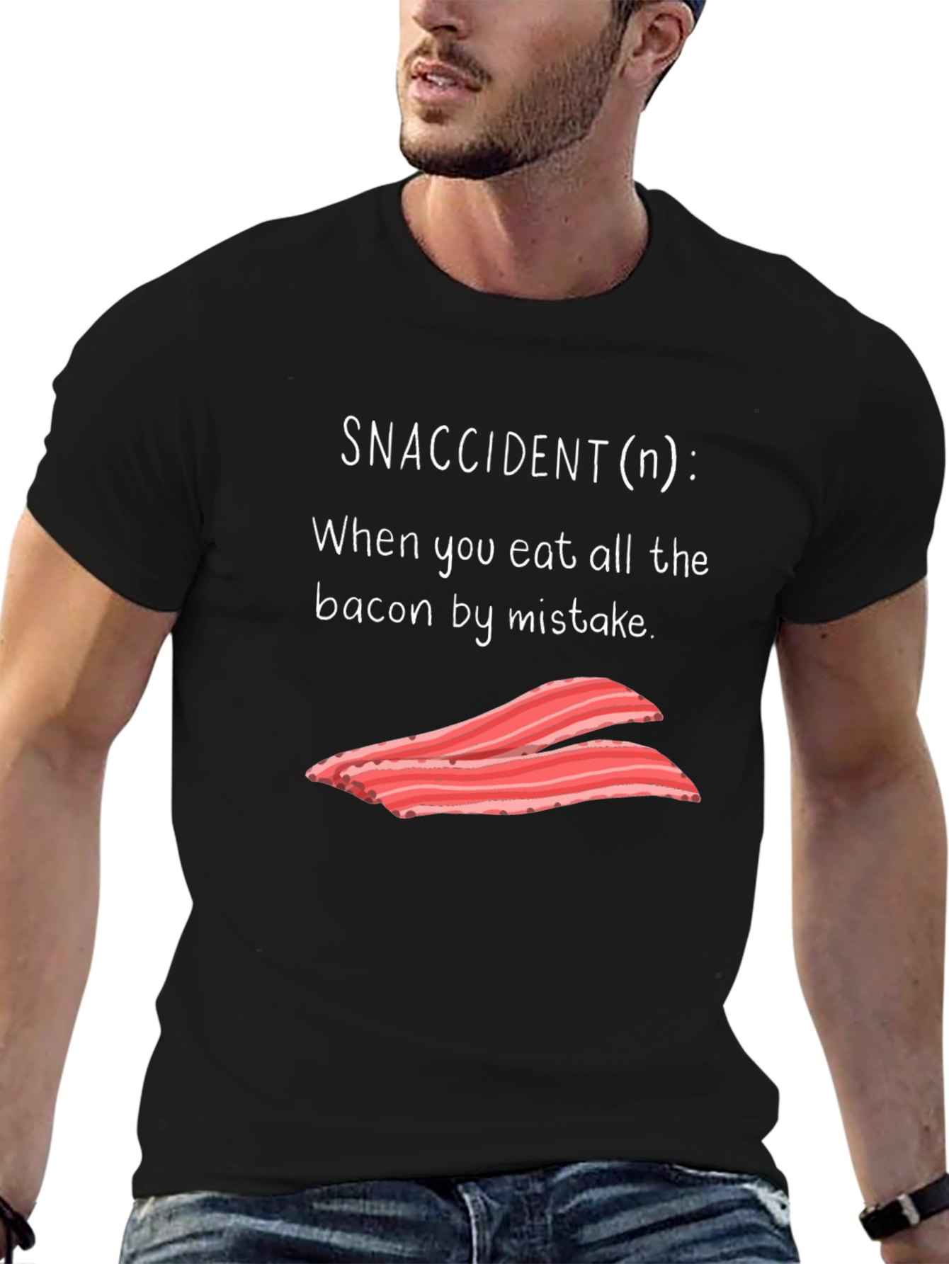 Snaccident Bacon T-Shirt - Funny Foodie Tee