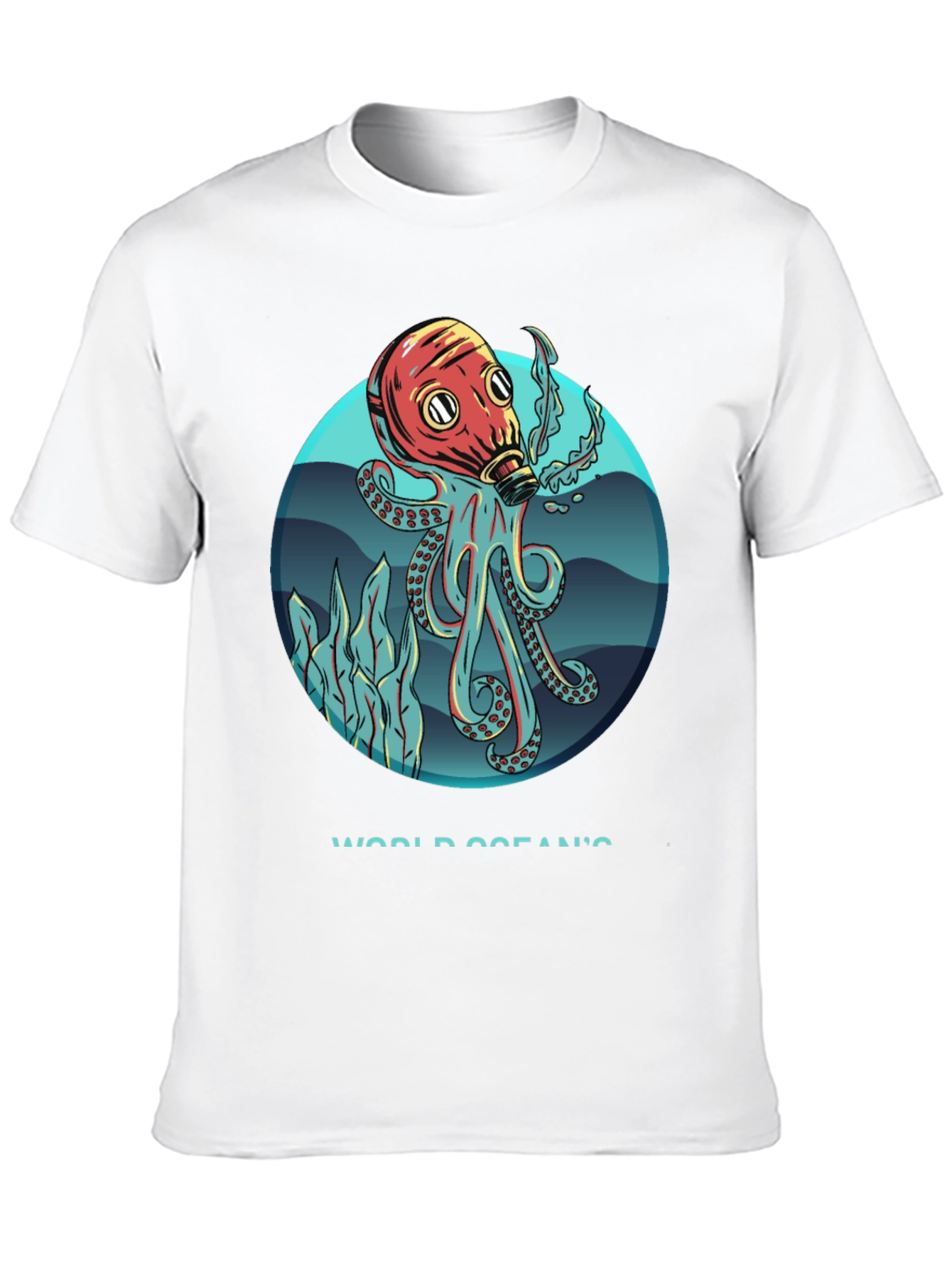 Octopus Gas Mask Graphic T-Shirt