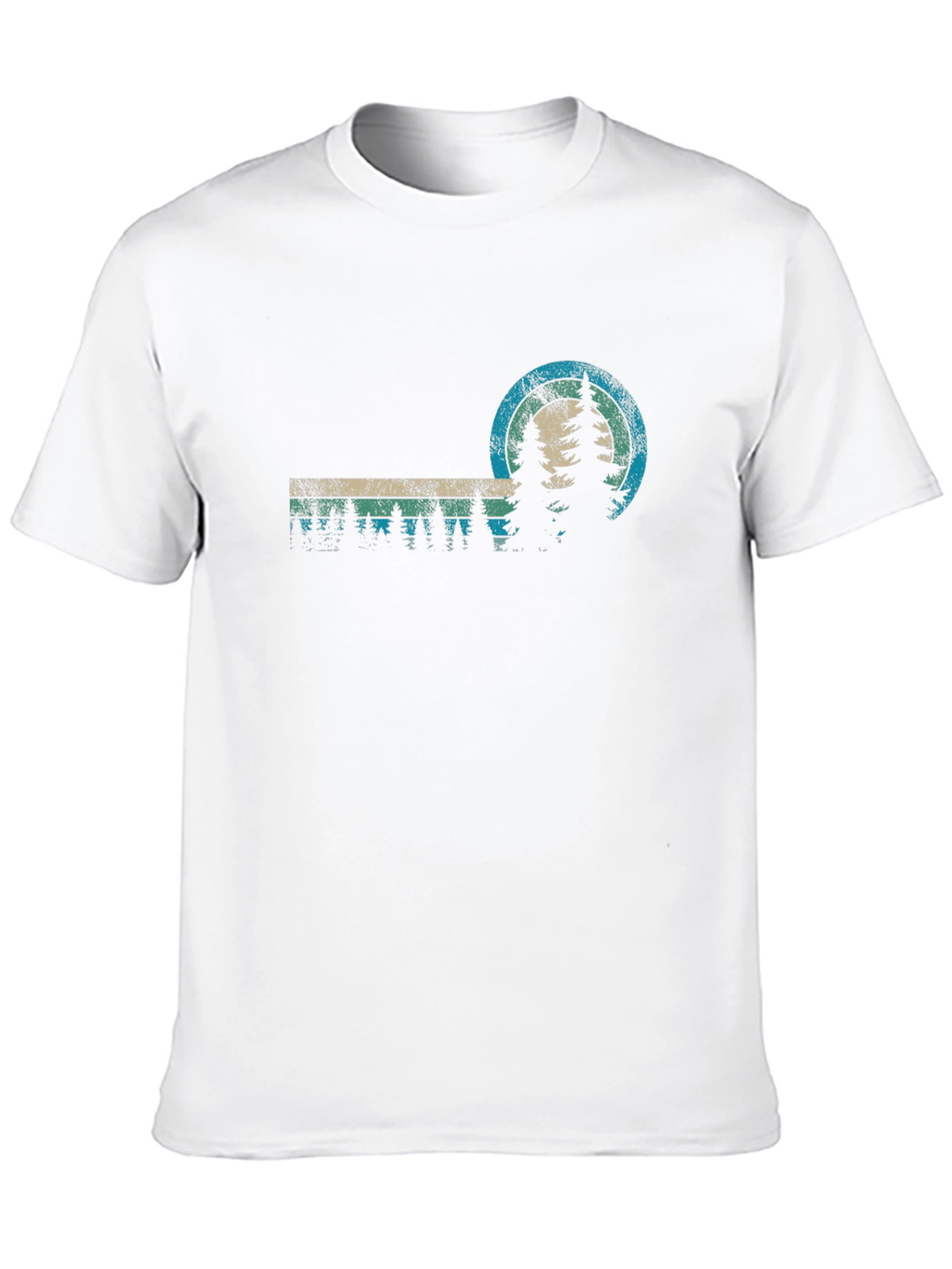 Retro Nature T-Shirt - Forest Scene Design