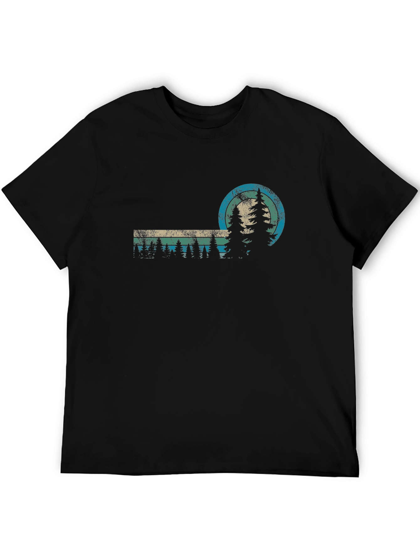 Retro Nature T-Shirt - Forest Scene Design