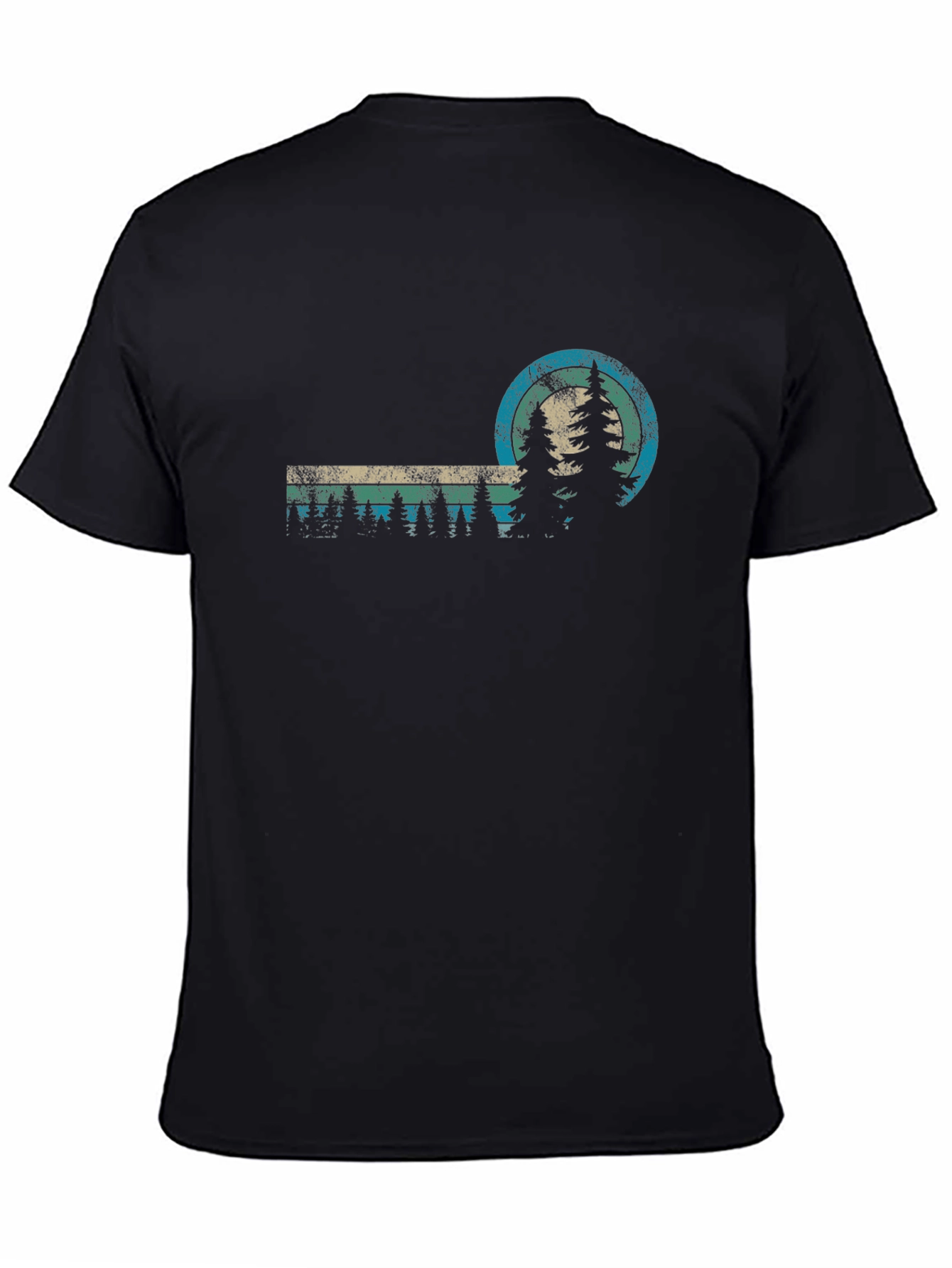 Retro Nature T-Shirt - Forest Scene Design