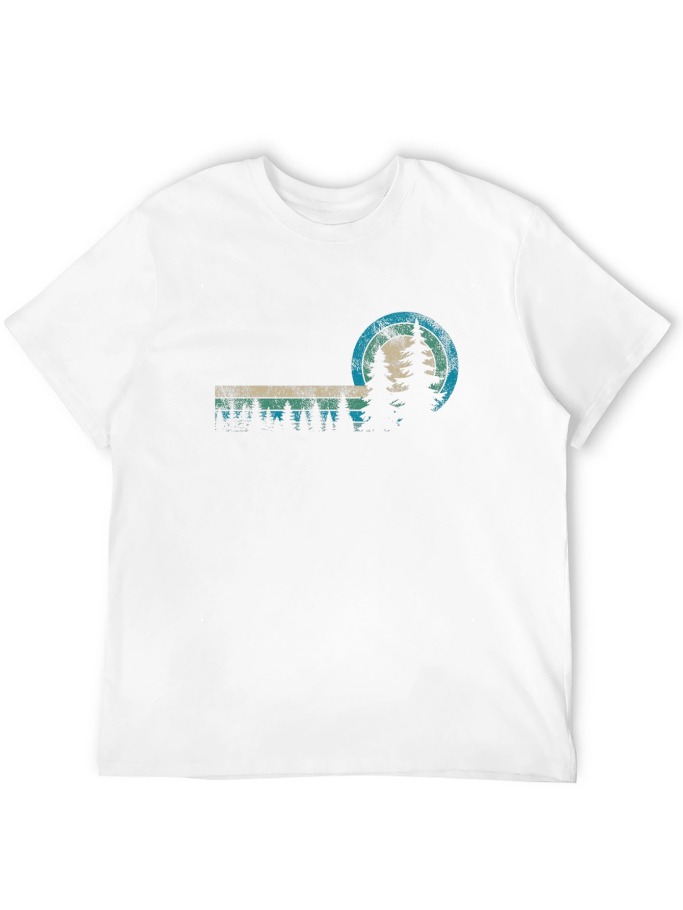 Retro Nature T-Shirt - Forest Scene Design
