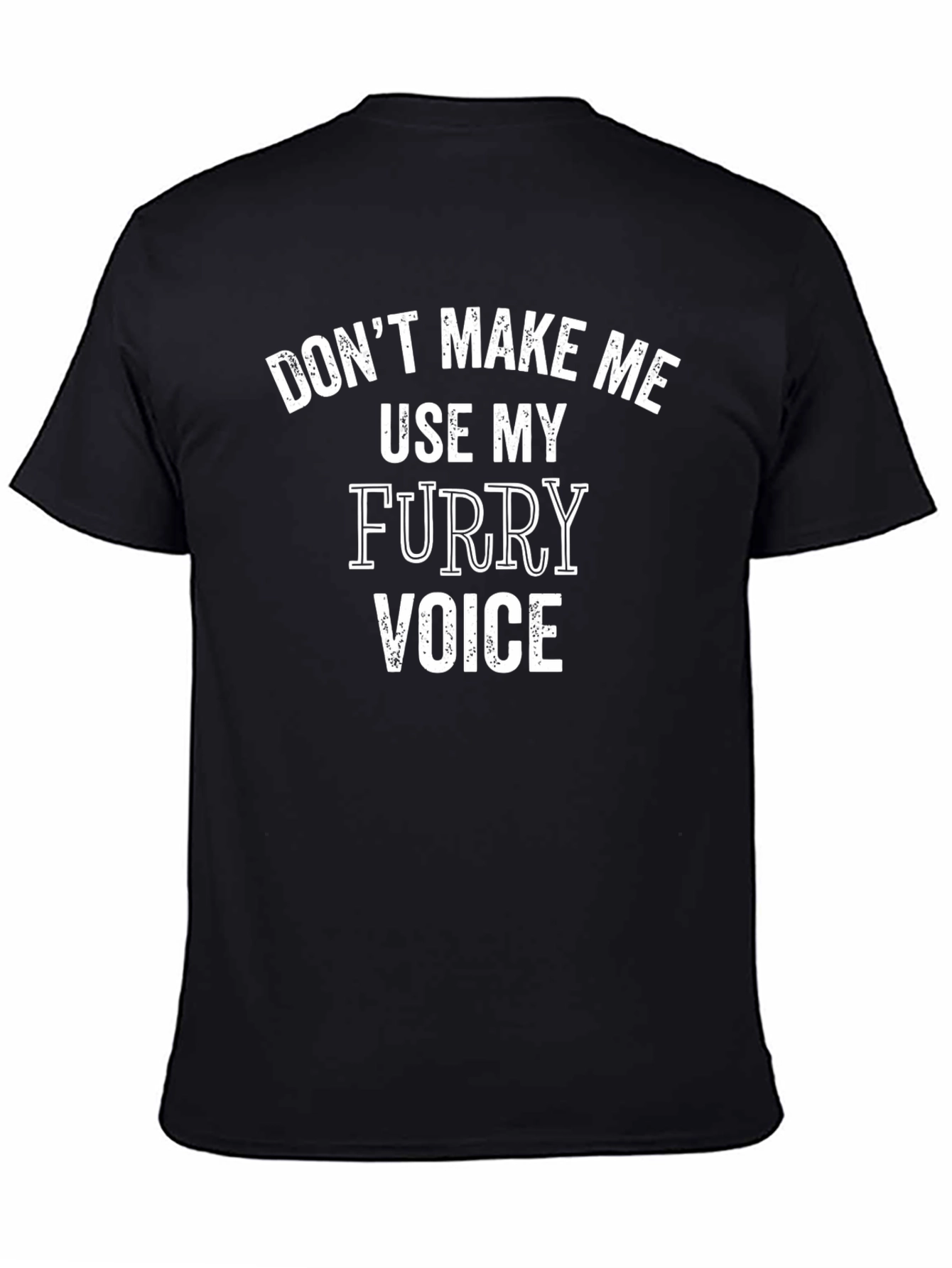 Furry Voice Graphic Tee - Black Cotton Blend Shirt
