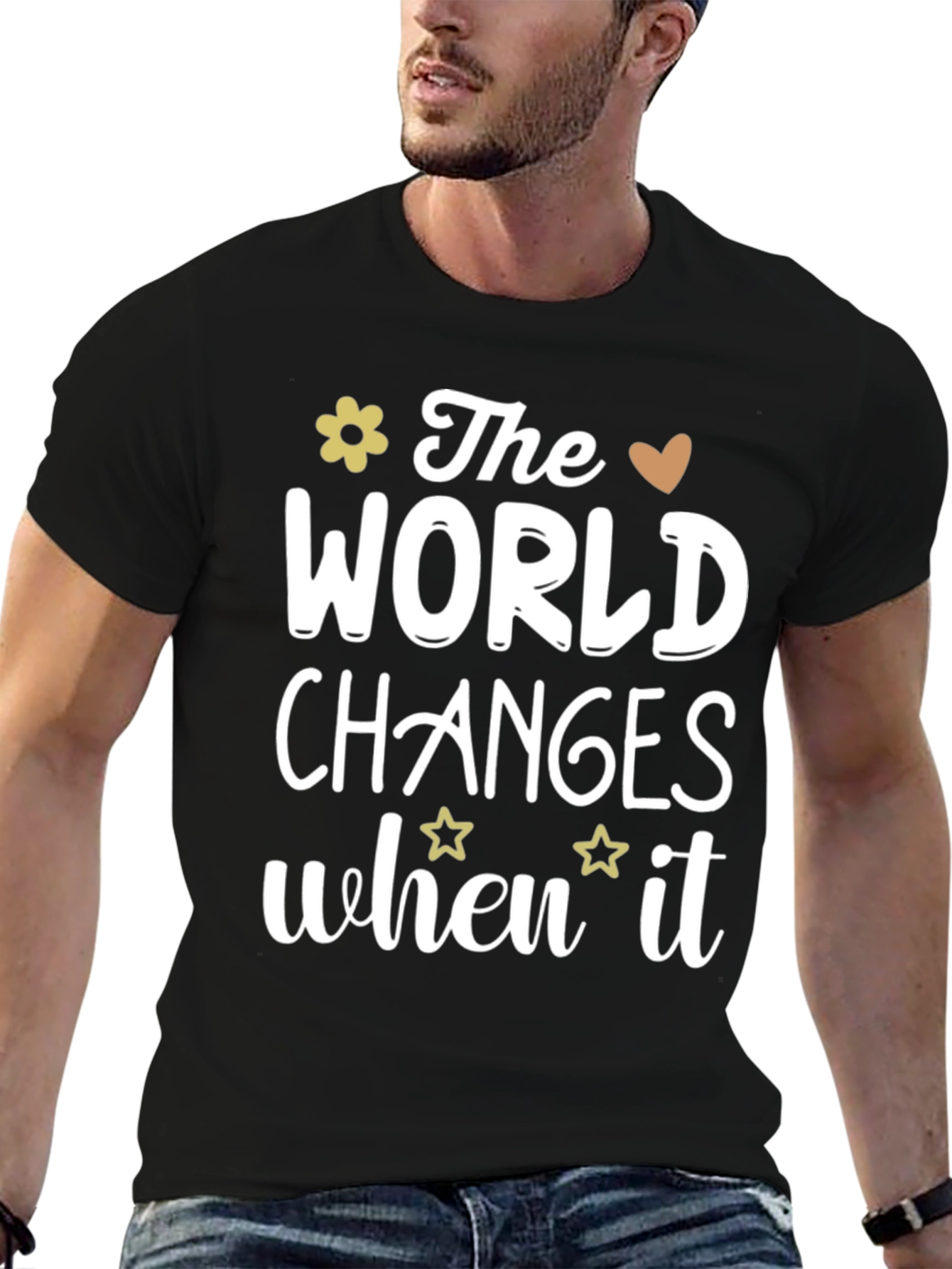 The World Changes Black Graphic Tee