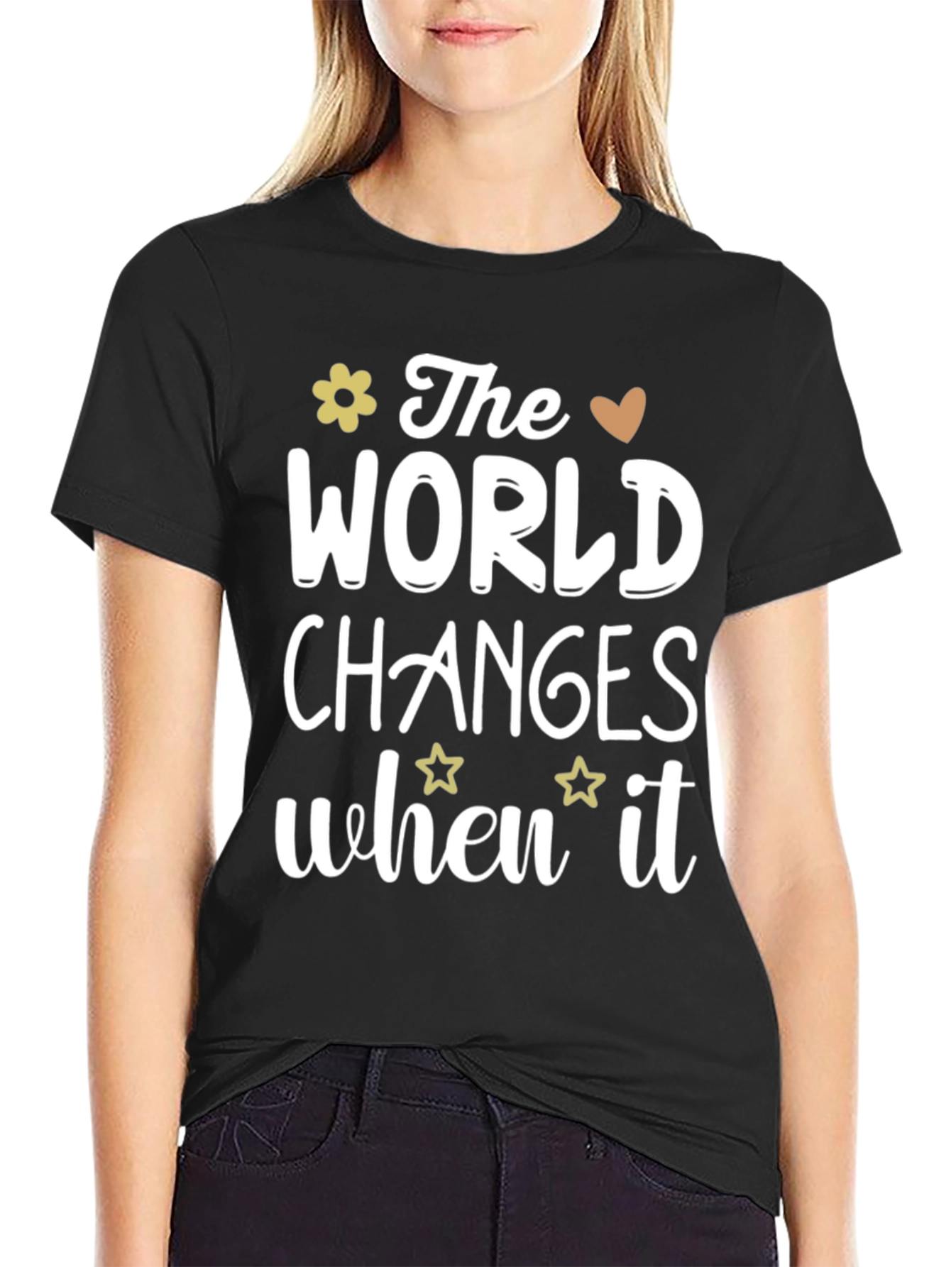 The World Changes Black Graphic Tee