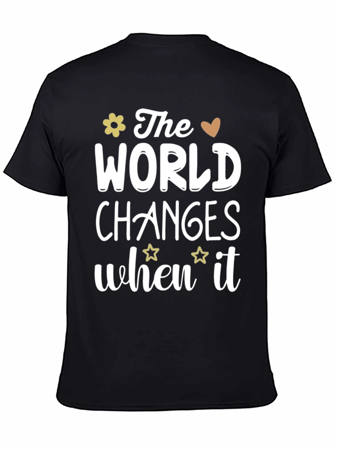 The World Changes Black Graphic Tee