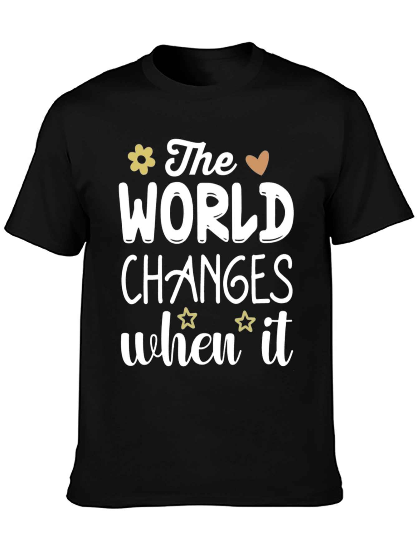 The World Changes Black Graphic Tee