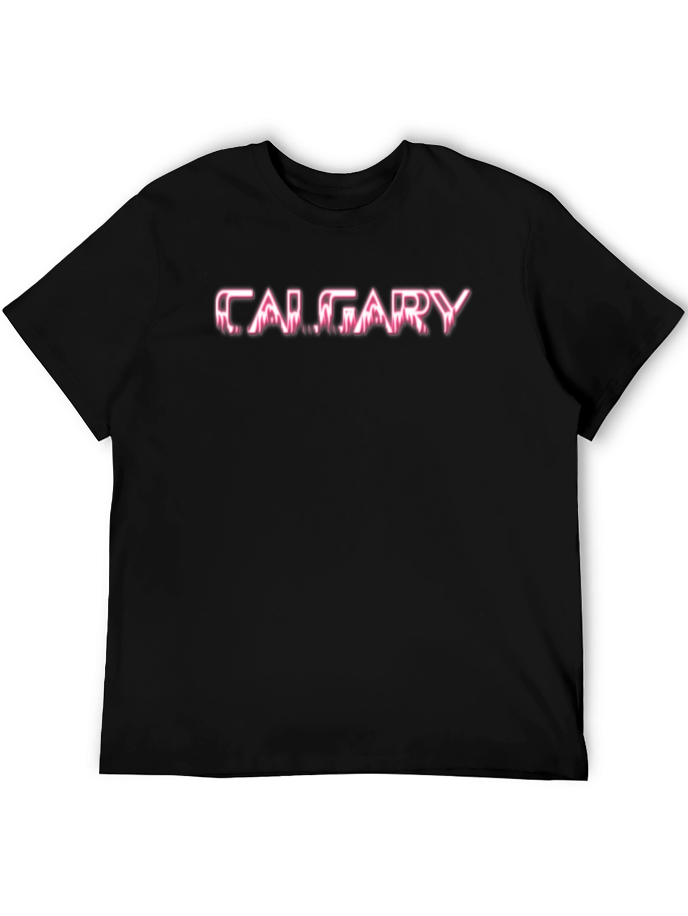 Calgary Neon Graphic Black T-Shirt
