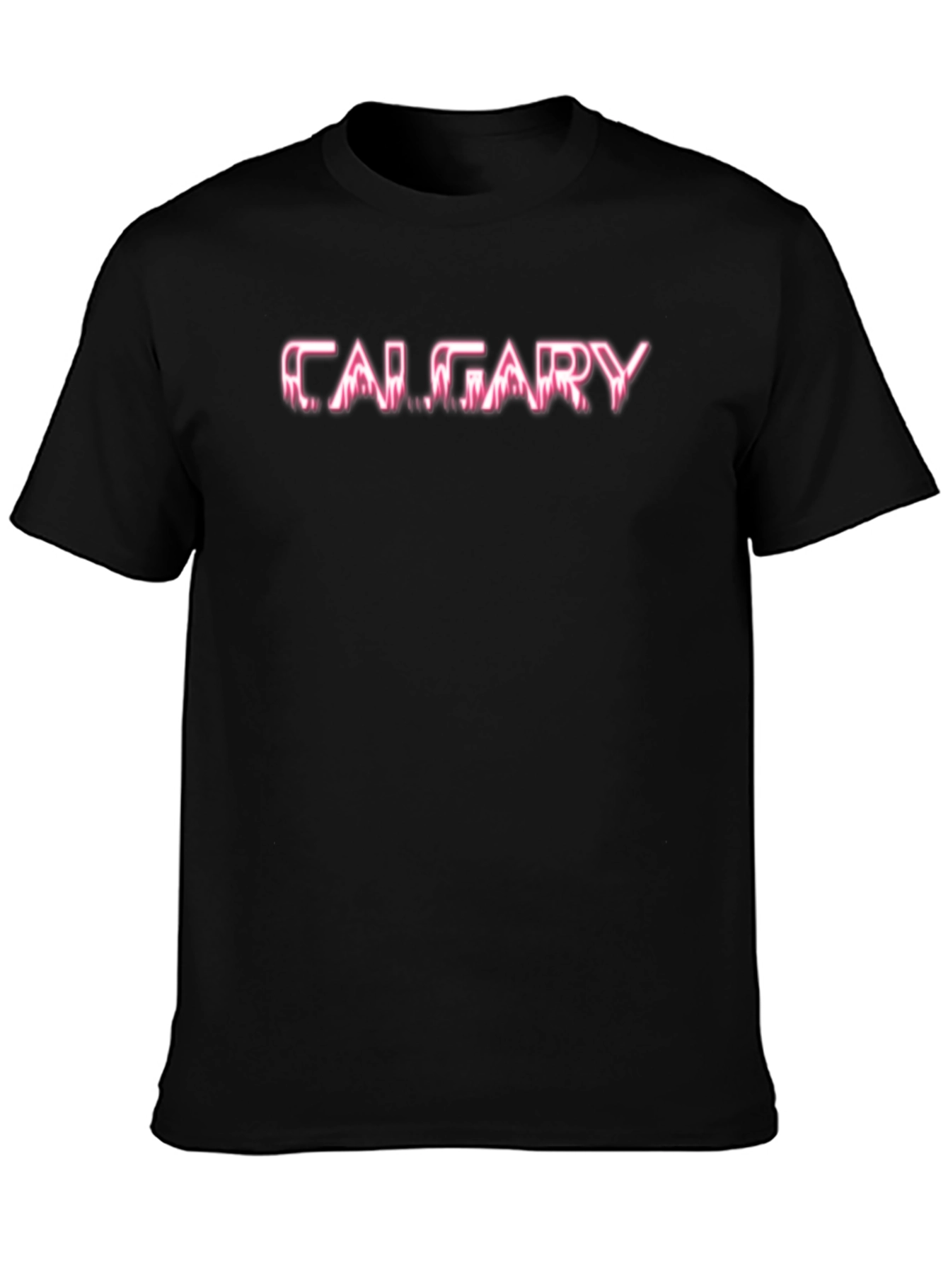 Calgary Neon Graphic Black T-Shirt