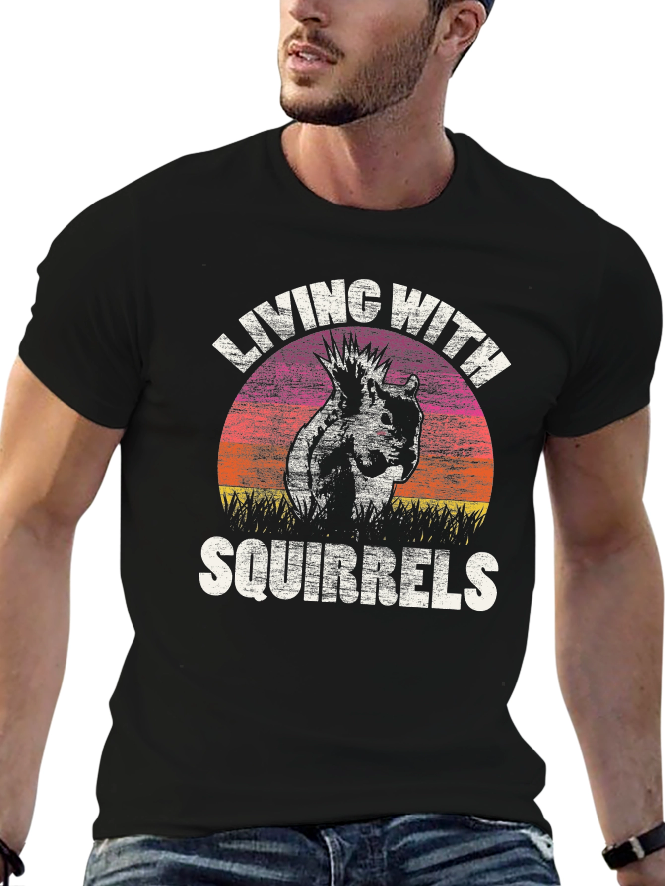 Living With Squirrels Graphic Tee