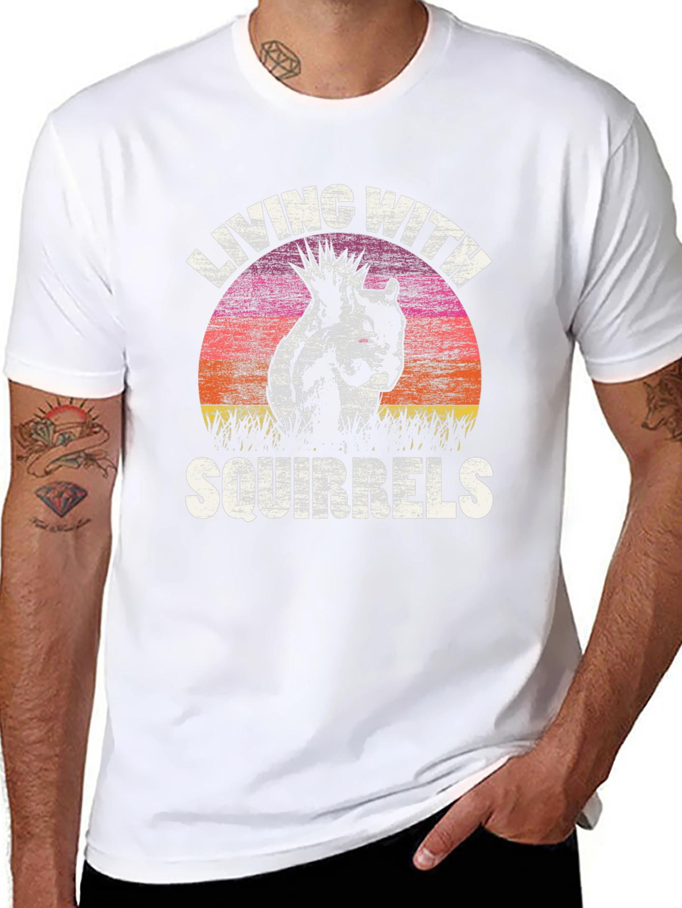 Living With Squirrels Graphic Tee