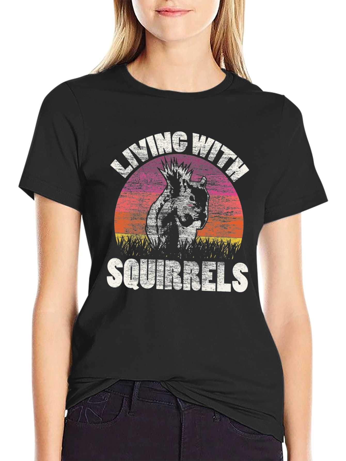 Living With Squirrels Graphic Tee