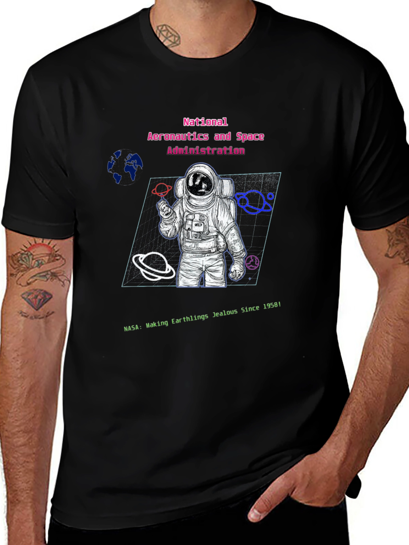 NASA Astronaut Graphic T-Shirt - Making Earthlings Jealous