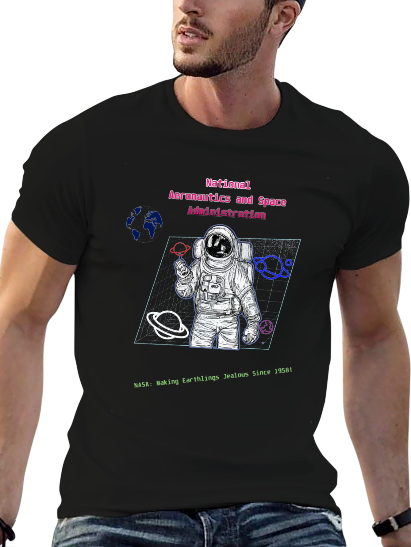 NASA Astronaut Graphic T-Shirt - Making Earthlings Jealous