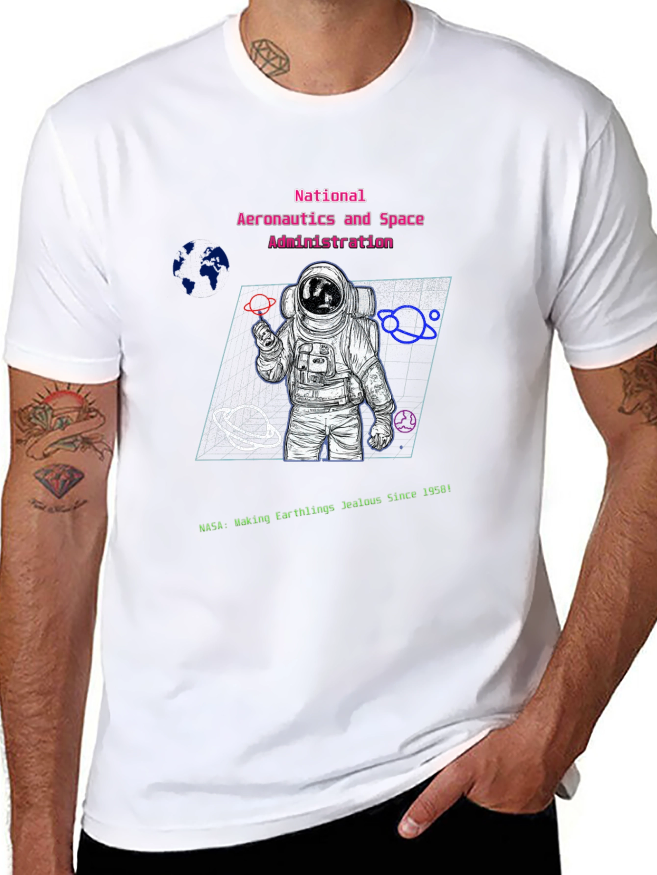 NASA Astronaut Graphic T-Shirt - Making Earthlings Jealous