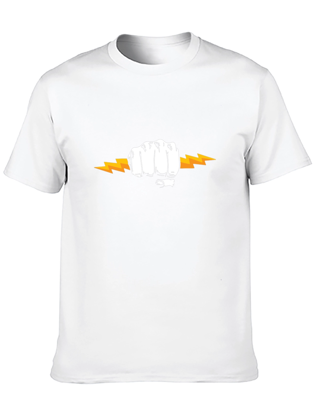 Fist Lightning Bolt Graphic Tee - Black