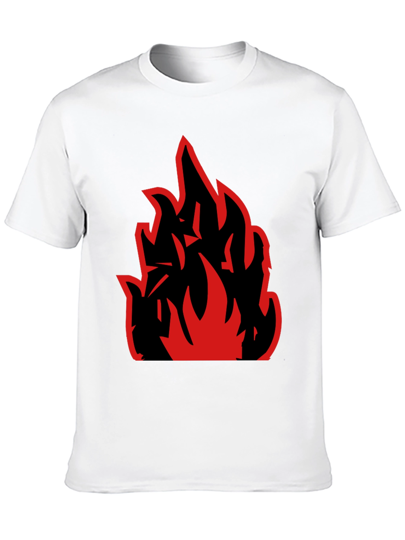 Bold Fire Graphic Black T-Shirt