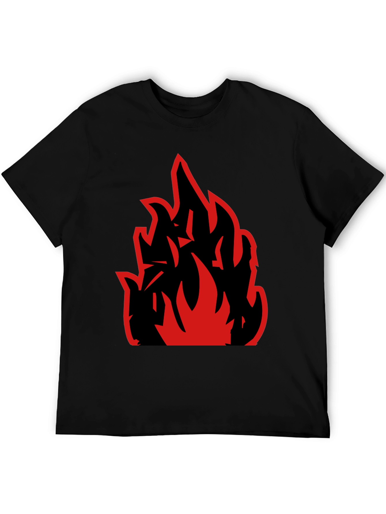 Bold Fire Graphic Black T-Shirt