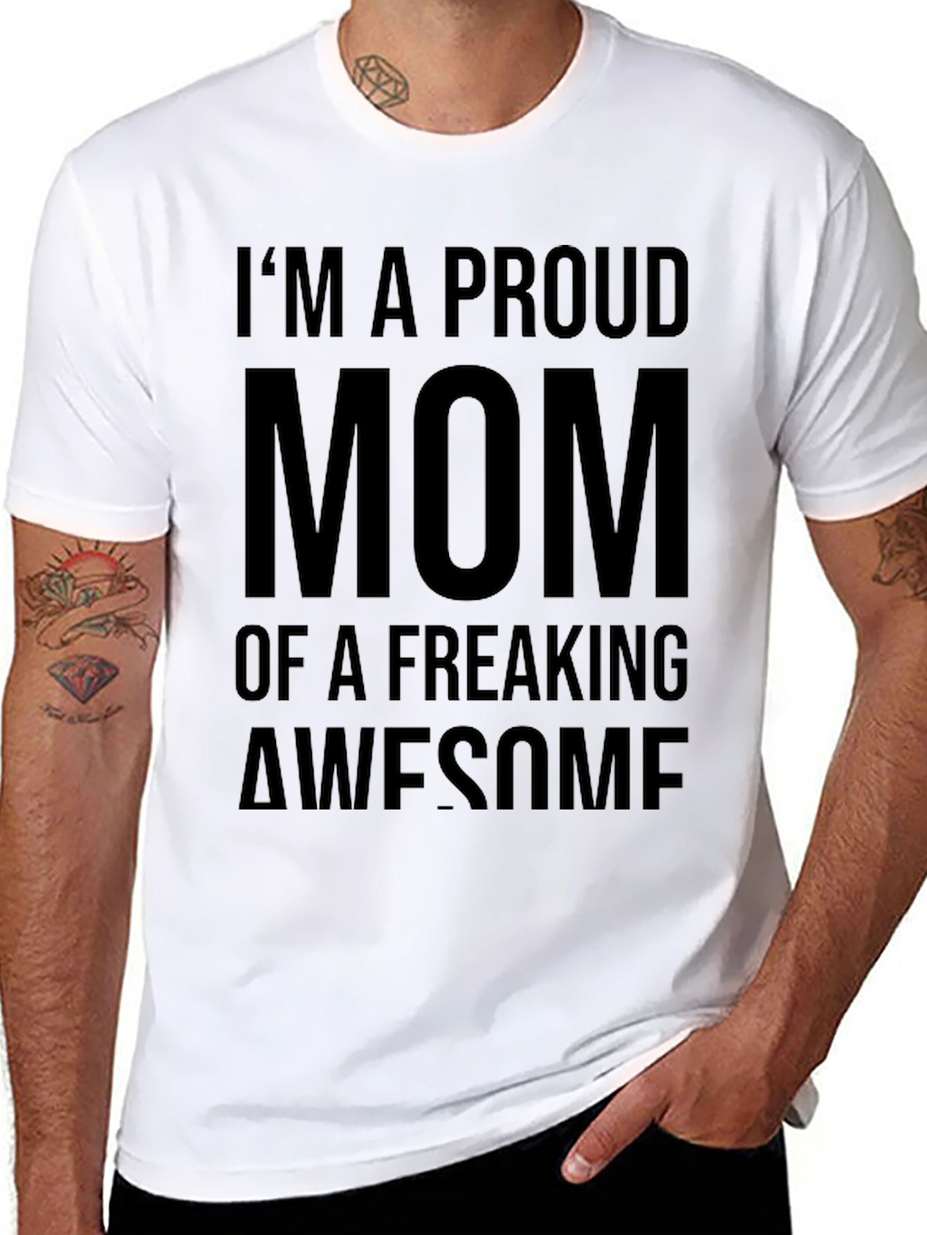 Proud Mom Graphic Tee - Freaking Awesome T-Shirt