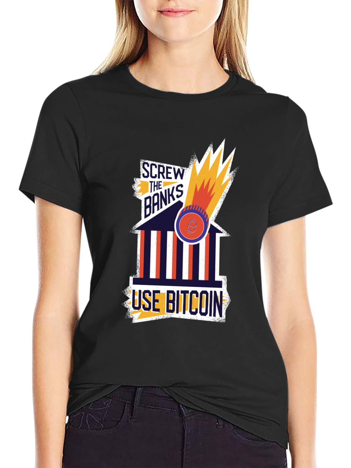 Screw the Banks Bitcoin T-Shirt
