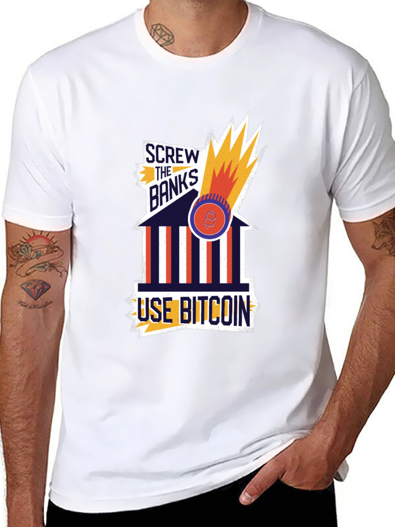 Screw the Banks Bitcoin T-Shirt