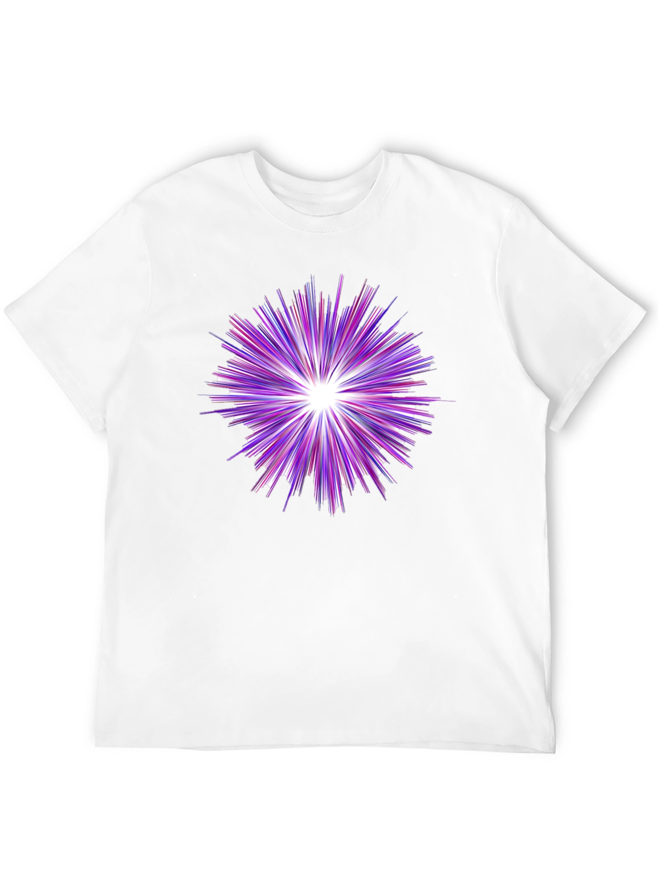 Abstract Burst Graphic Tee - Modern Crew Neck T-Shirt