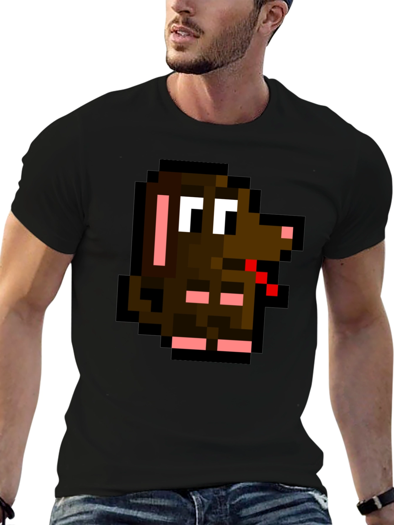 Pixelated Dog T-Shirt - Retro Gaming Style!