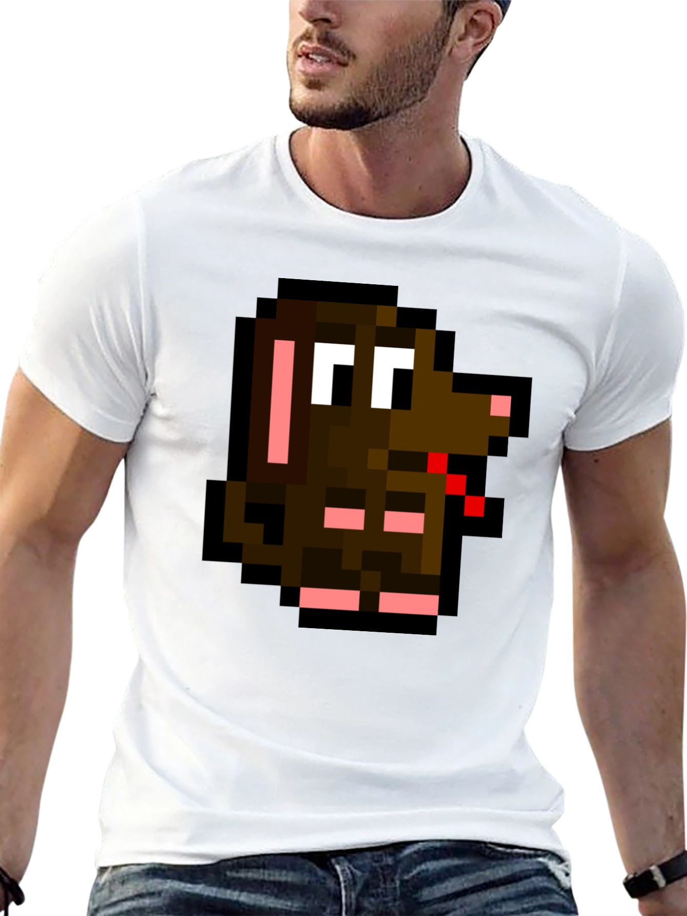 Pixelated Dog T-Shirt - Retro Gaming Style!