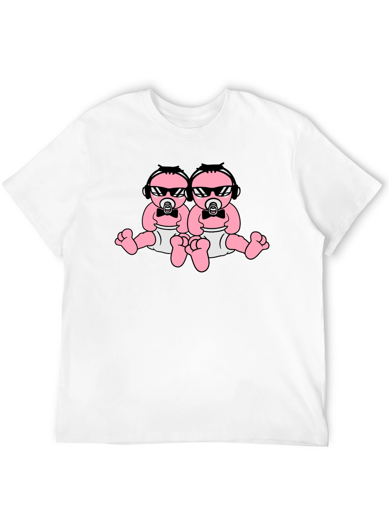 Cool Baby Twins Graphic Tee - Black