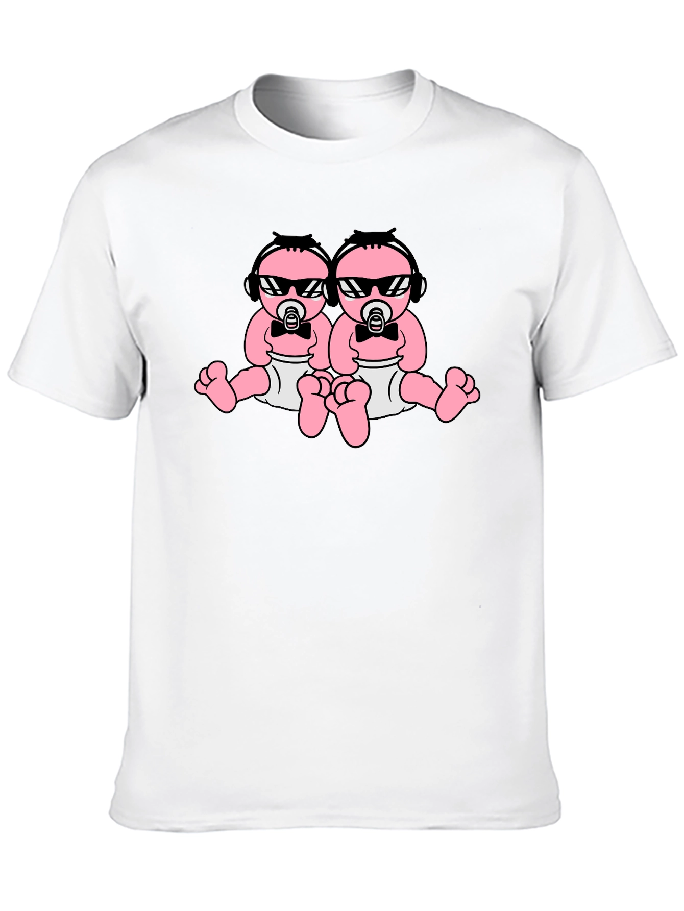 Cool Baby Twins Graphic Tee - Black