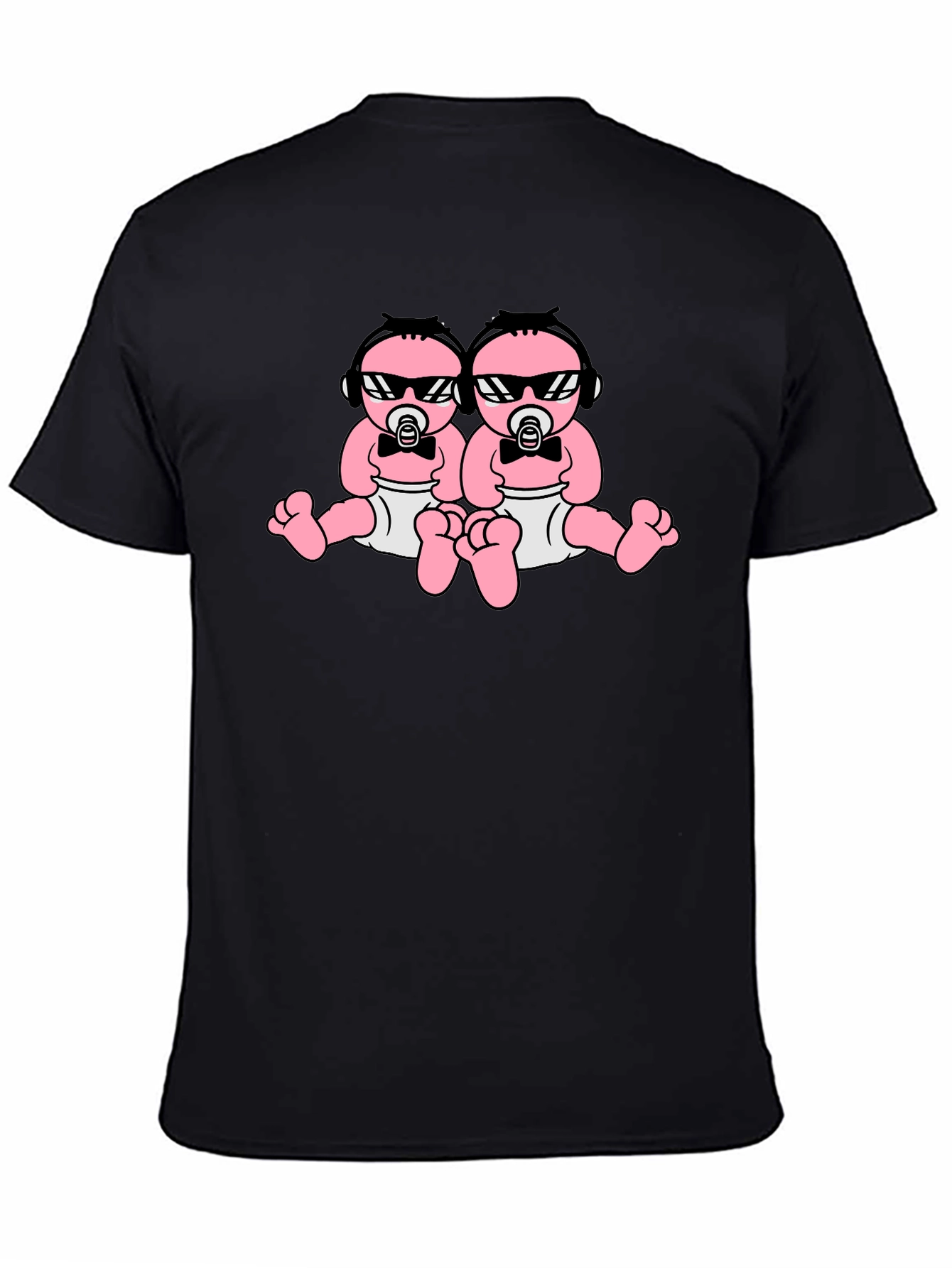 Cool Baby Twins Graphic Tee - Black