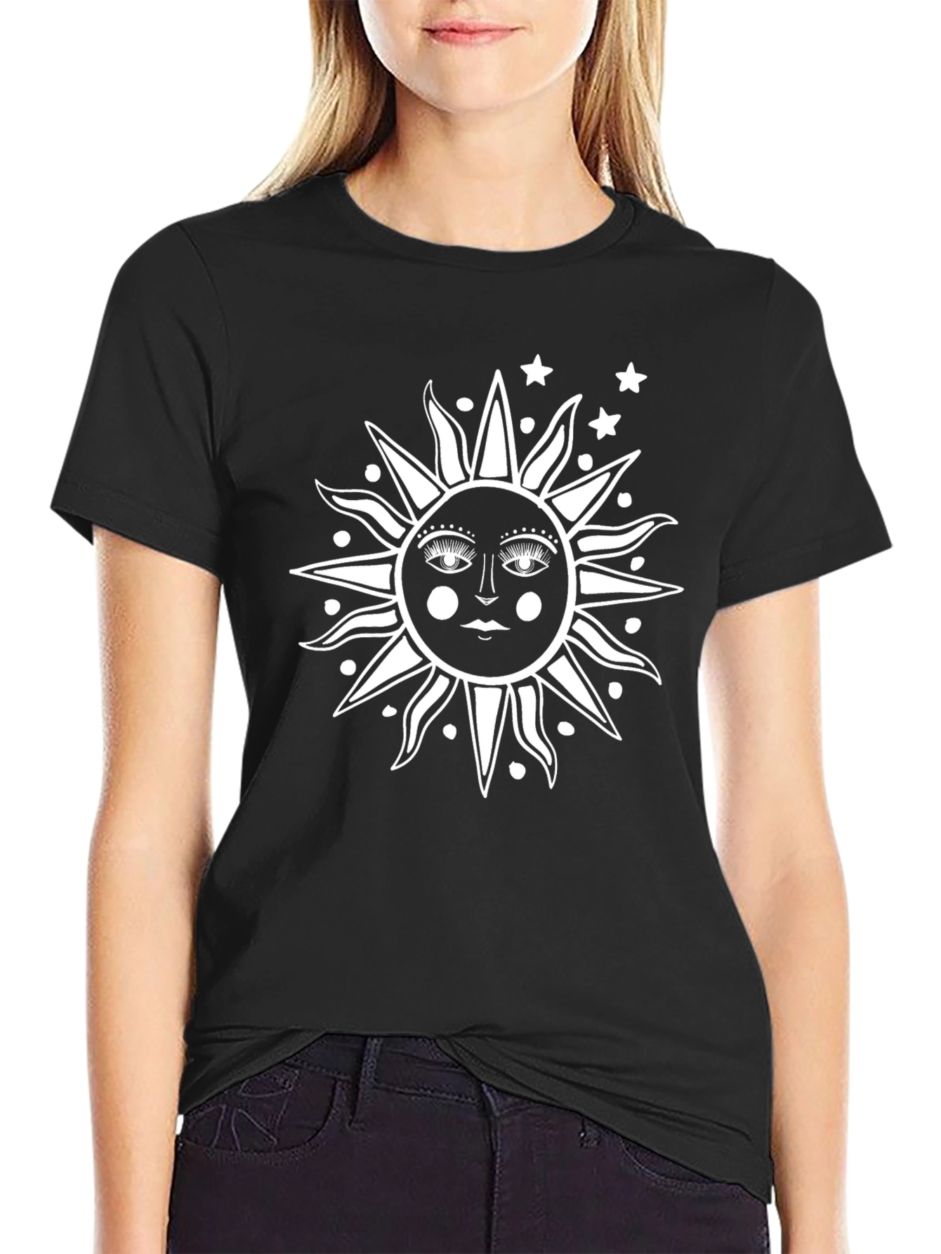 Sun Graphic T-Shirt - Celestial Design