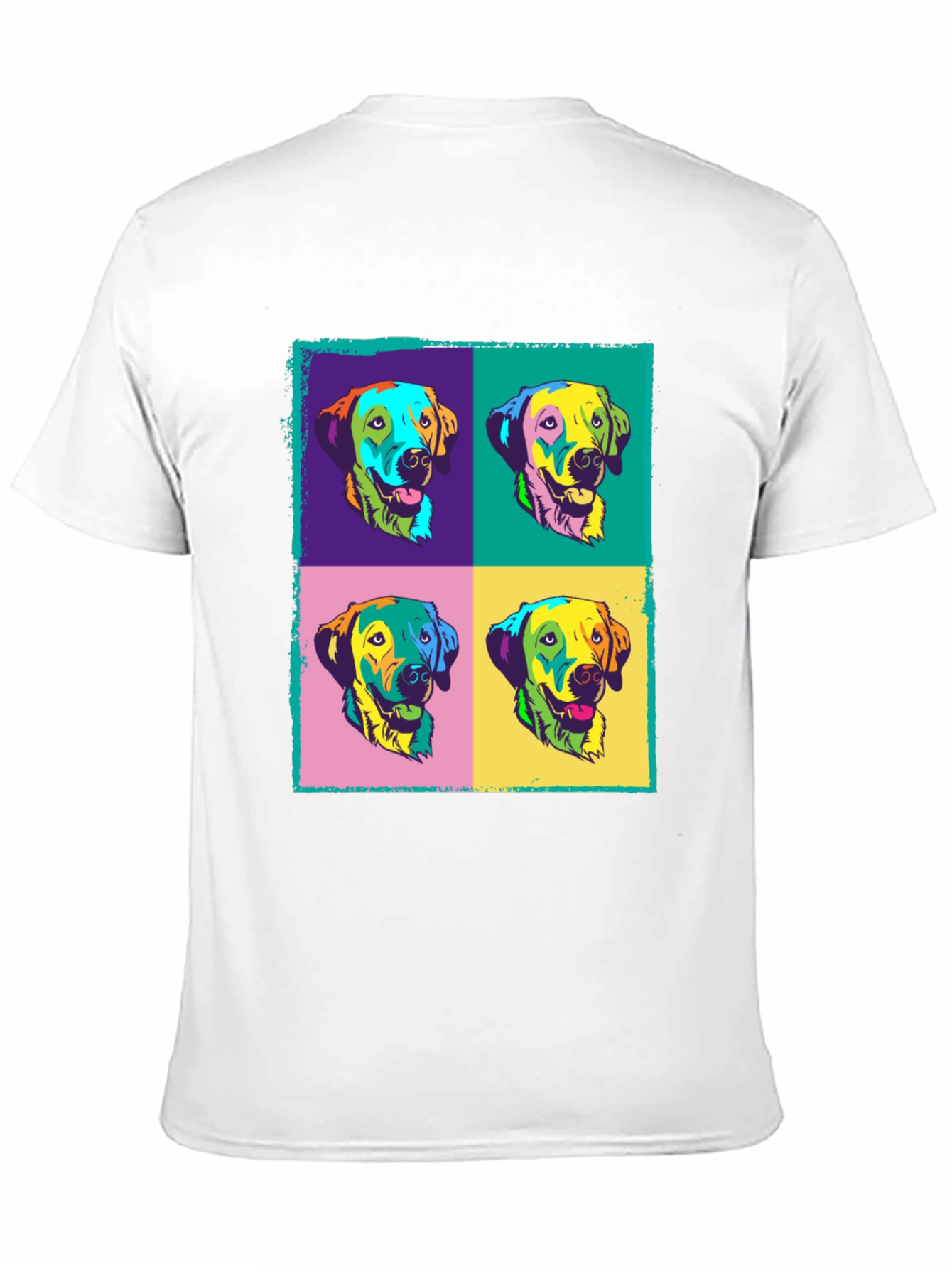 Pop Art Dog Graphic Black T-Shirt