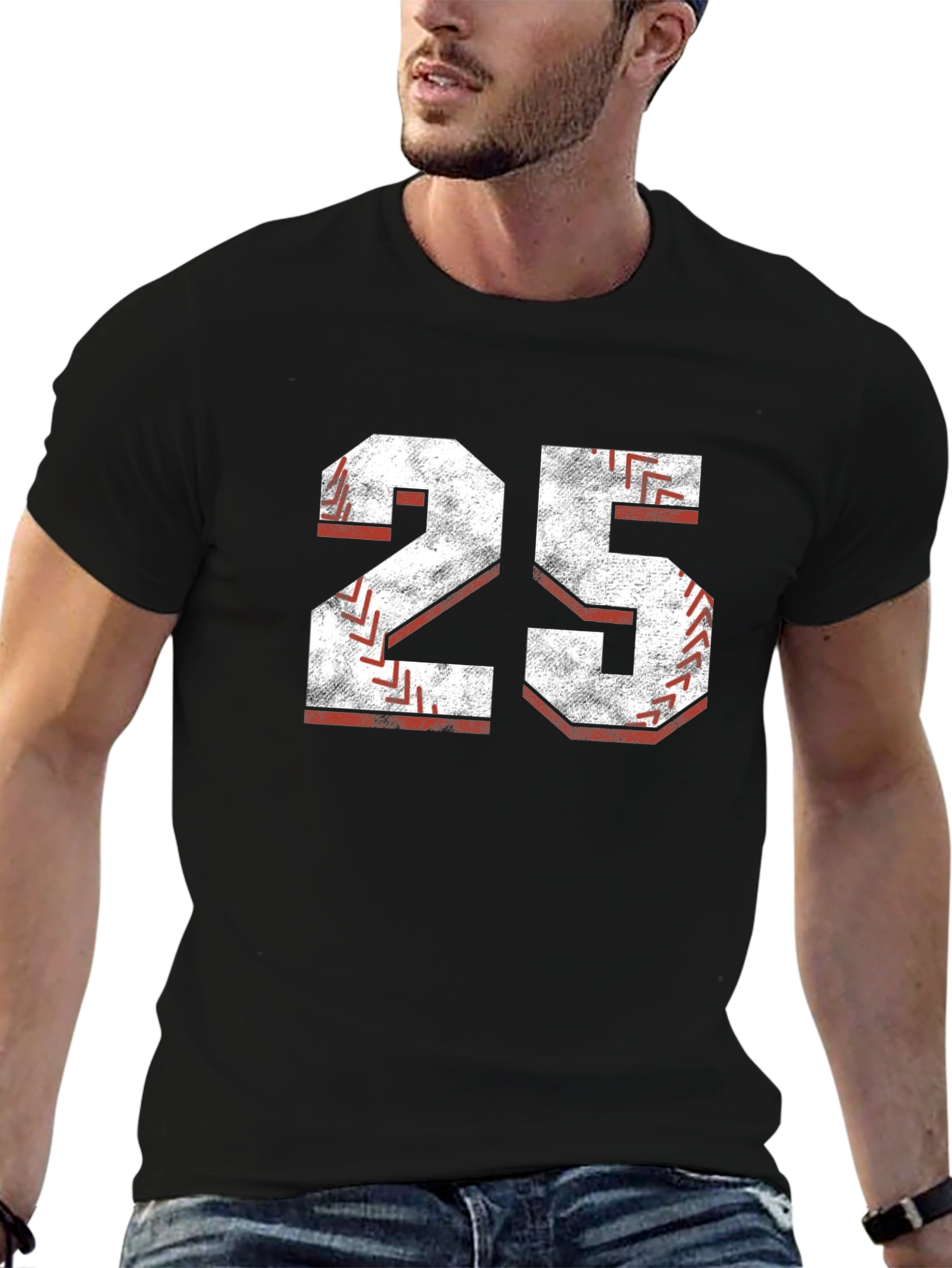Baseball Number 25 Graphic T-Shirt