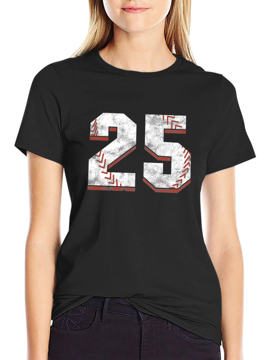 Baseball Number 25 Graphic T-Shirt