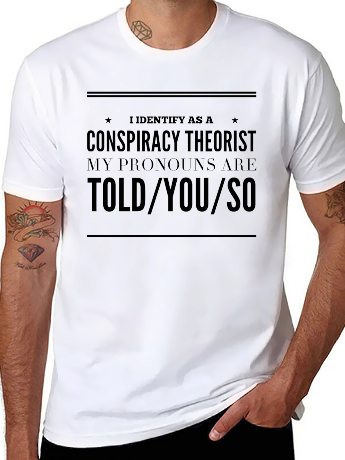 Conspiracy Theorist Pronoun T-Shirt