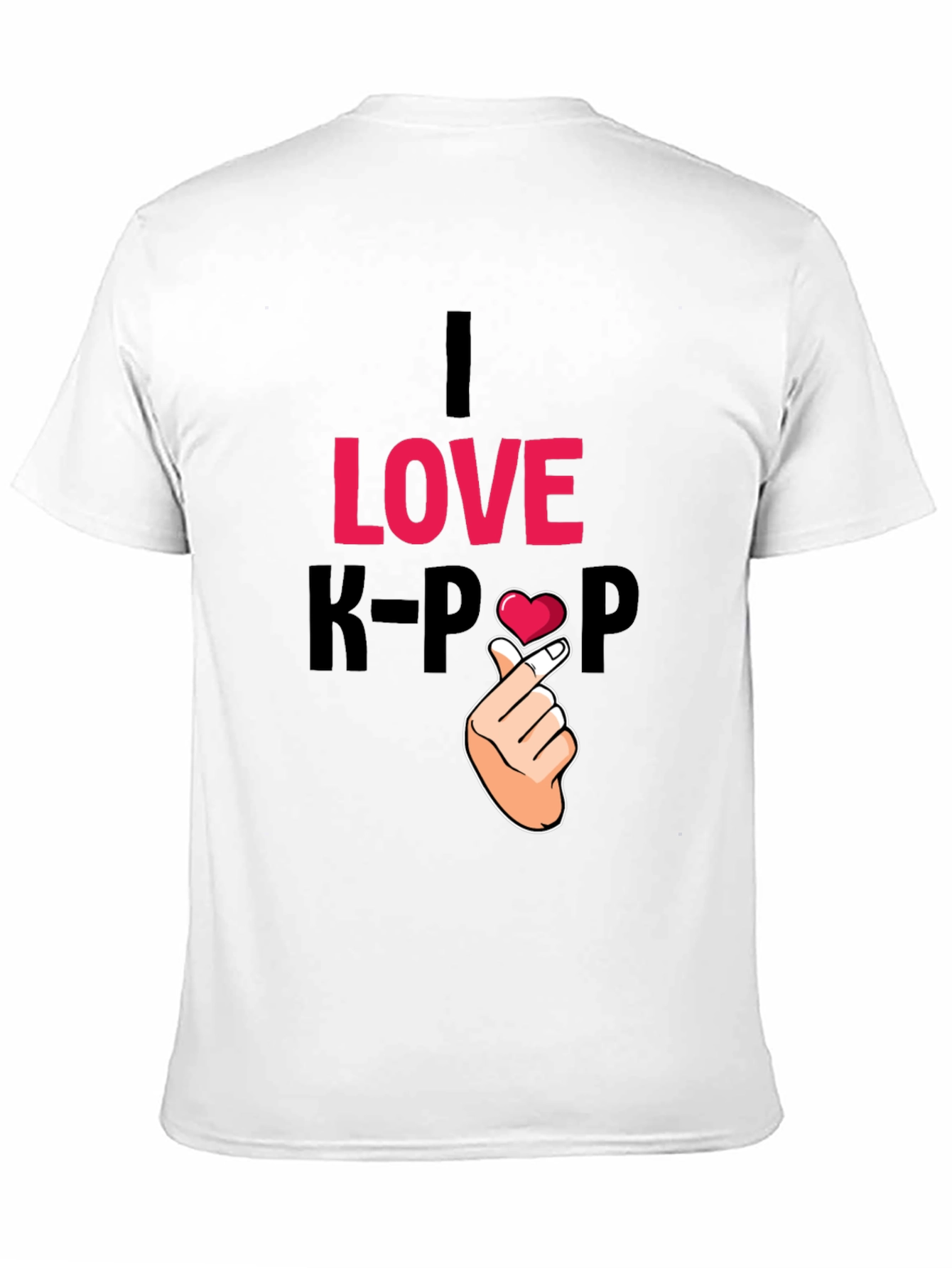 I Love K-Pop Black Graphic Tee Shirt