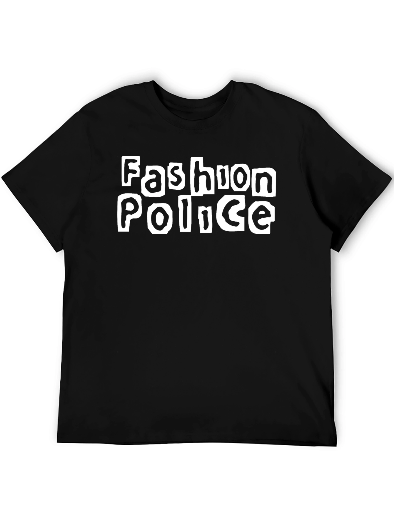 Fashion Police Graphic T-Shirt - Black