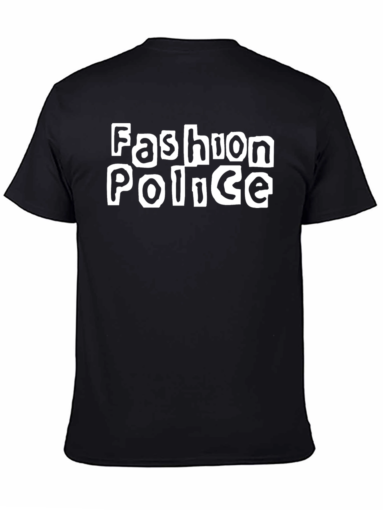 Fashion Police Graphic T-Shirt - Black