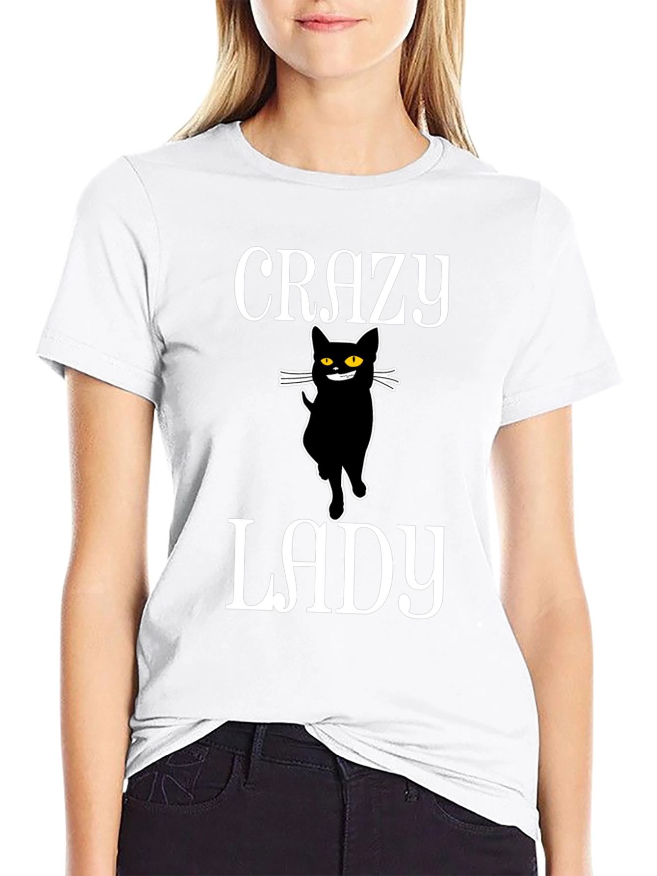 Crazy Cat Lady T-Shirt - Black Cotton Tee