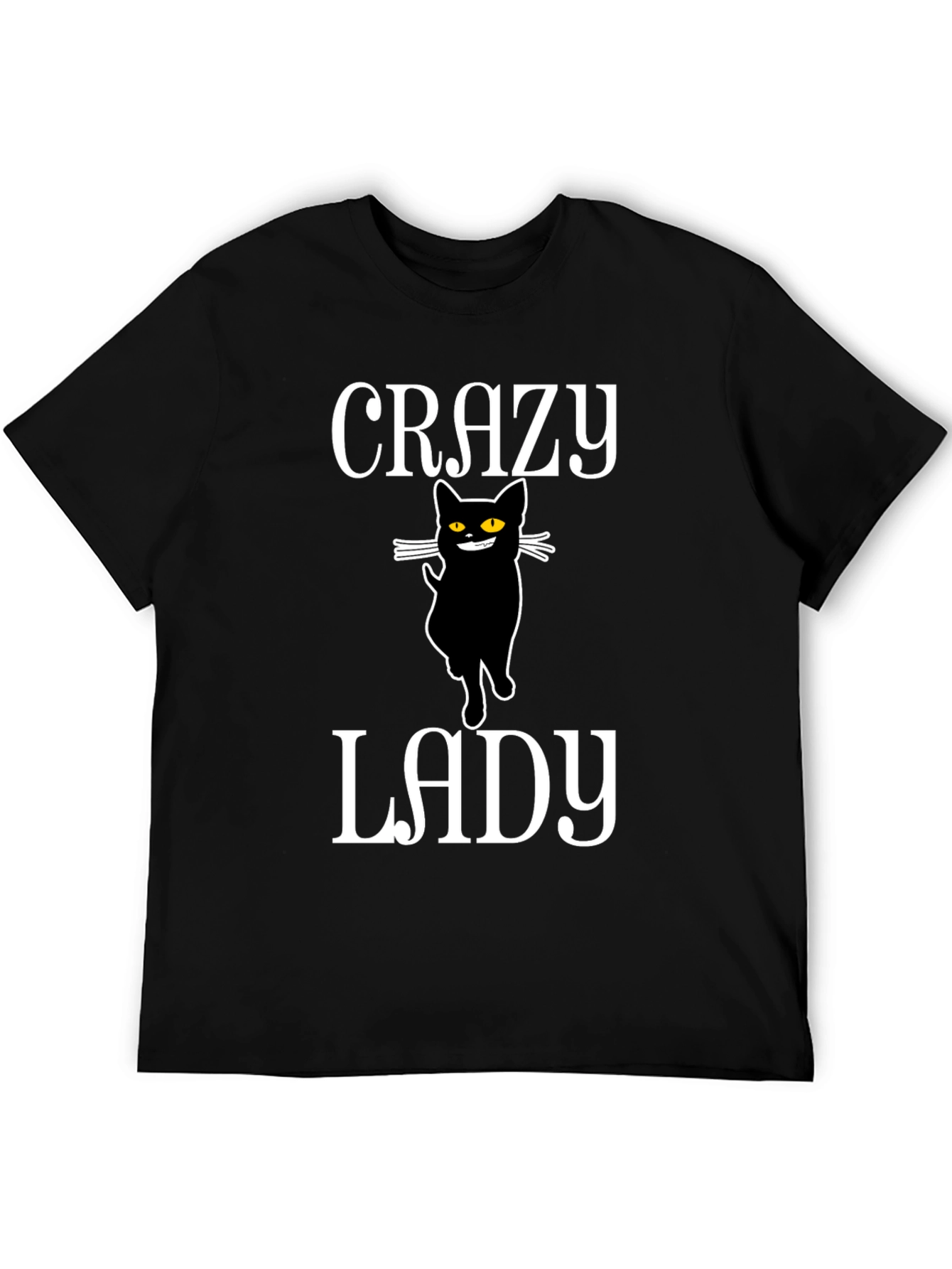 Crazy Cat Lady T-Shirt - Black Cotton Tee