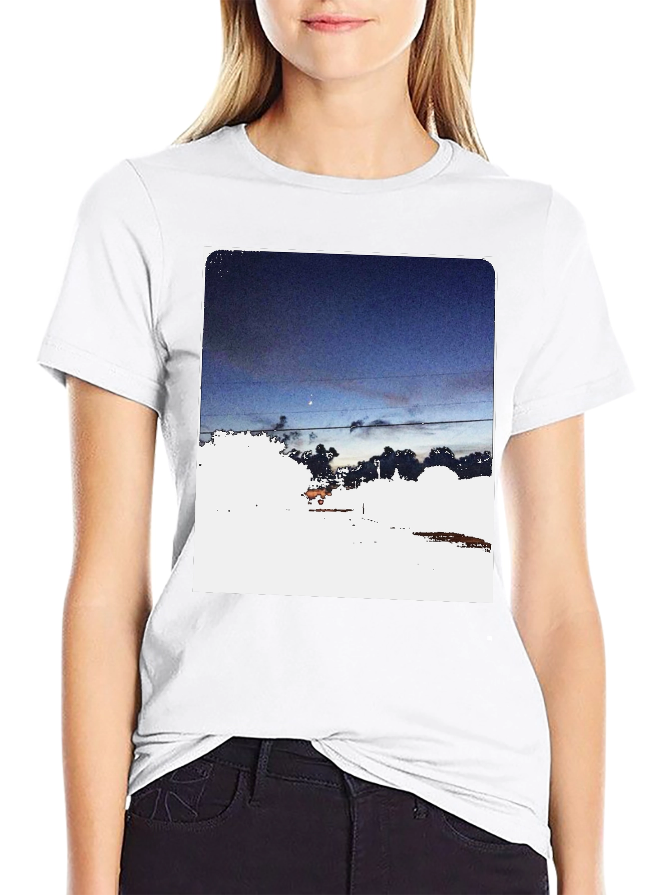 Night Sky Graphic Tee - Dark Aesthetic T-Shirt